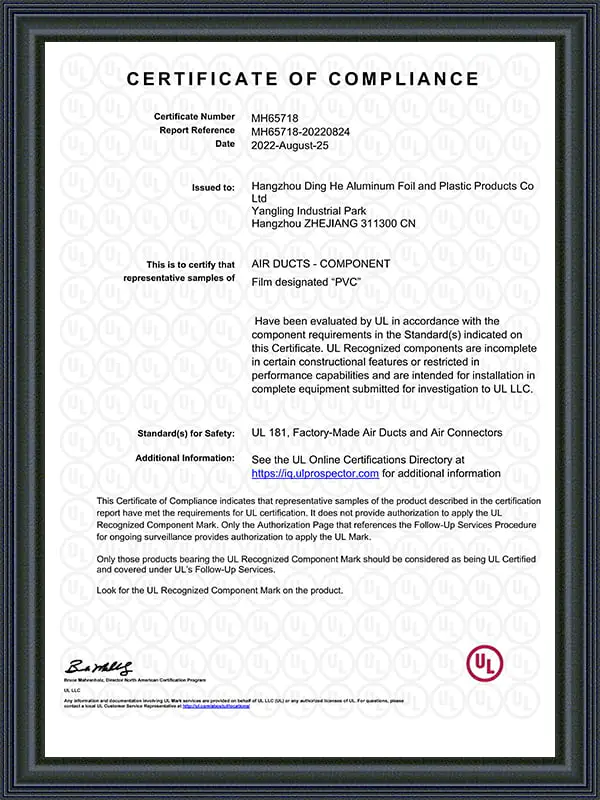 PVC-conformiteitscertificaat