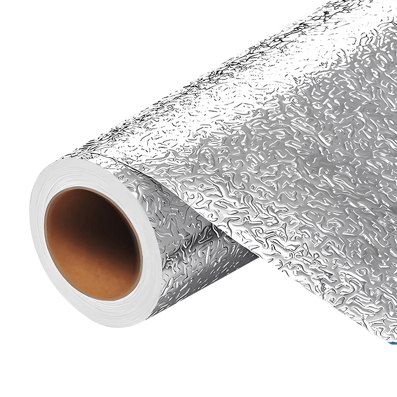 In reliëf gemaakte of gecoate aluminiumfolie
